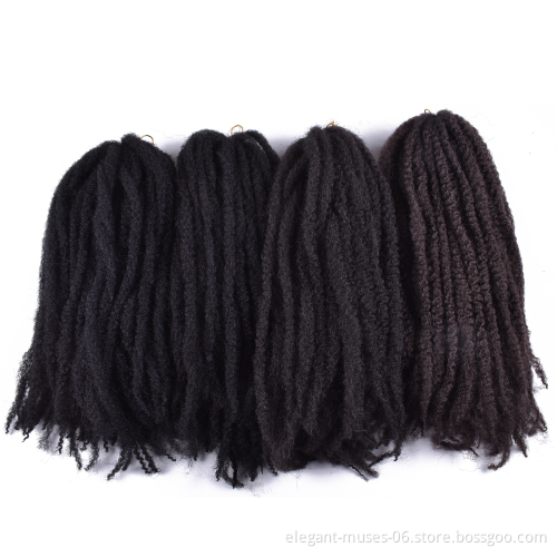 Hot sell 18 inch 100g afro kinky curly twist braiding hair crochet afro kinky dreadlocks marley twist hair